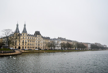Fototapeta na wymiar Foggy Copenhagen