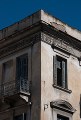Obraz premium Ermou Street, Athens, Greece, April 2020: Neoclassical architecture in Athens