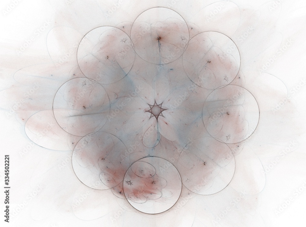 Poster geometry of space series. visually attractive backdrop made of conceptual grids curves and fractal e