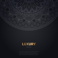 luxury mandala dark design background