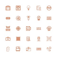 Editable 25 technology icons for web and mobile