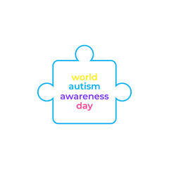 illustration,banner or poster of World autism awareness day.