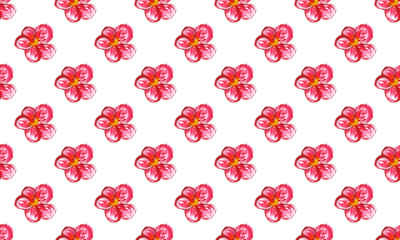 Hand drawn bright watercolor fruit seamless pattern. Food illustration with lemon, banana, avocado, peach