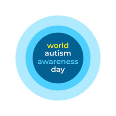 illustration,banner or poster of World autism awareness day.