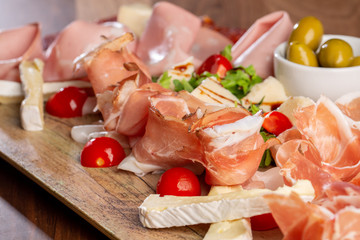 details of selected sliced meat