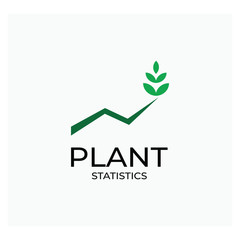 green leaf green plantation statistics logo or leaf icon ecology leaf statistic for industrial use  