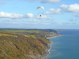 Fototapeta na wymiar Aerial view of the South Cornwall Coast