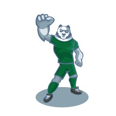 Panda cartoon mascot design illustration