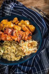 Grilled meat shashlik