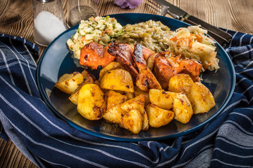 Grilled meat shashlik