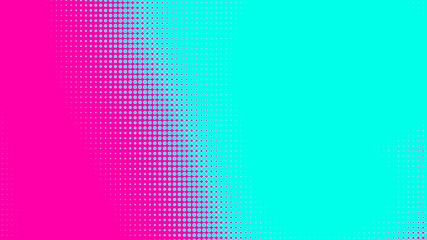 Dots halftone green pink color pattern gradient texture with technology digital background. Dots pop art comics with summer background.