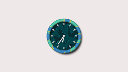 White background blue army design clock,army clock icon