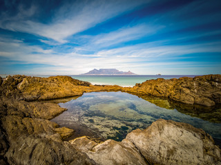 Table Mountain coast in Cape Town South Africa