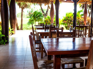 Terrace restaurant on highway in Cuba