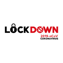 CORONA VIRUS LOCKDOWN. Covid-19 Pandemic world lockdown for quarantine. Corona Virus Illustration Vector