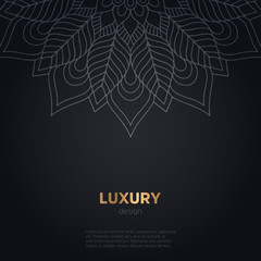 Naklejka premium luxury mandala dark design background