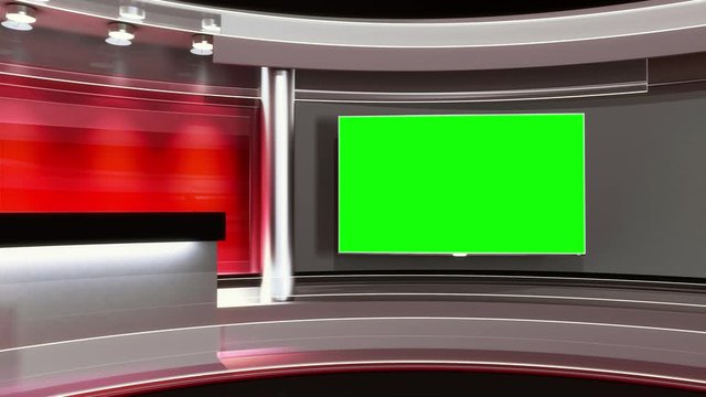 Studio The perfect backdrop for any green screen or chroma key video production. 3D rendering