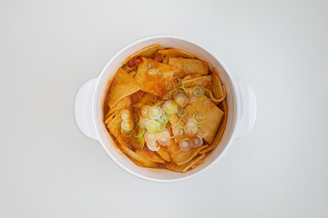 fish cake stir-fry made from spicy sauce.