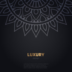 luxury mandala dark design background