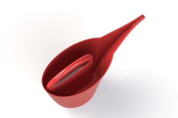 Plastic watering can for watering the flowers of the garden. 3D render