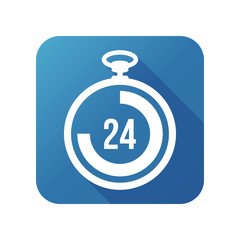 24 hours icon. Vector illustration. Stopwatch, Clock icon.