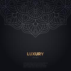 luxury mandala dark design background