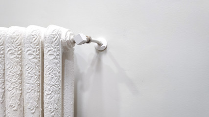 white radiator on white background. Heating Radiator