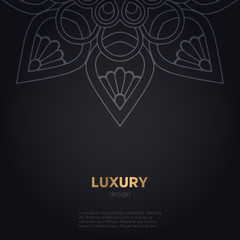 luxury mandala dark design background