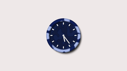 White background army 3d wall clock,Army blue dark clock icon,clock icon