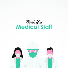Illustration Thank You Doctor, Nurse, Medical Staff 