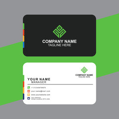 Modern green professional business card template