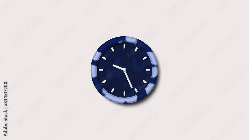 Wall mural New blue dark army design clock icon,army clock icon,Wall clock icon