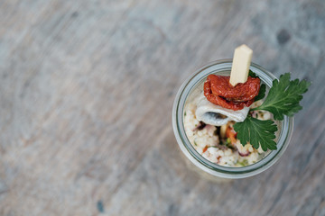 Vorspeise Bulgur im Glas