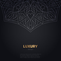 luxury mandala dark design background