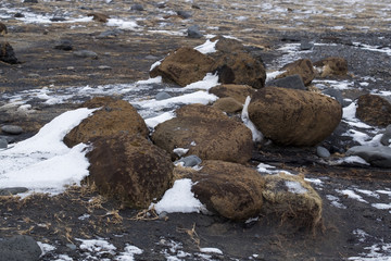 Reynisfjara Volcanic Beach in Winter