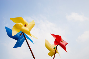 Windmill of old and various colors.