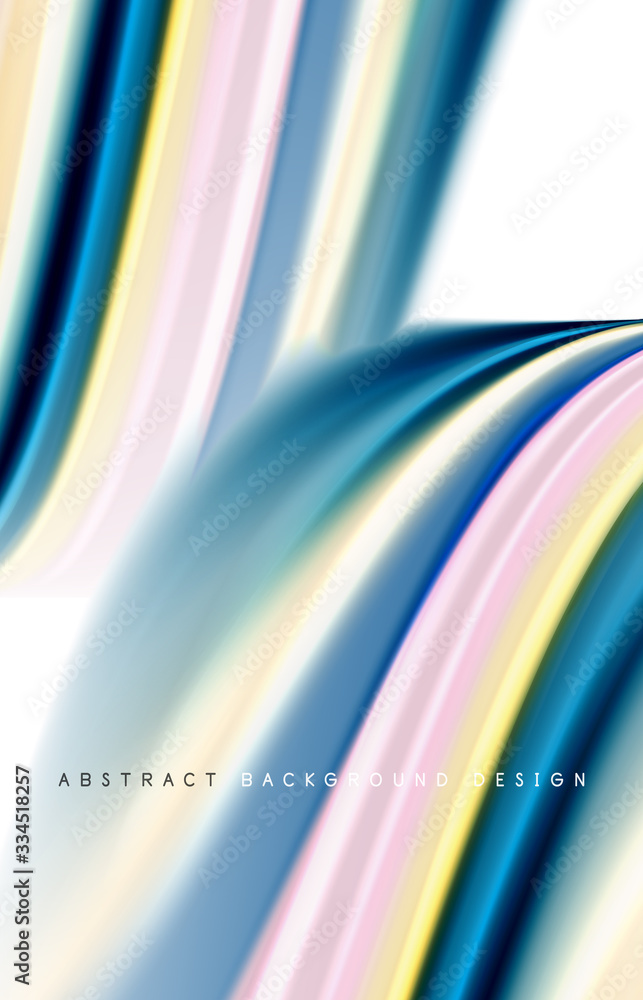 Aufkleber abstract background - fluid color gradient waves, with dynamic motion line effect. vector illustrati