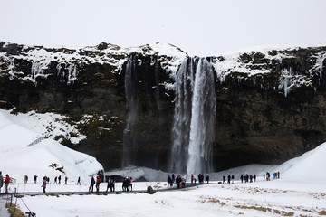 Iceland. Seljalandsfost waterfall
