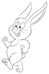 Niedlicher Hase - Vektor-Illustration