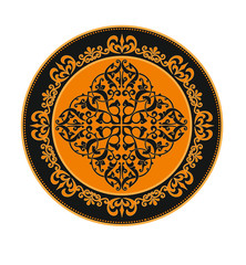ANCIENT ROUND SYMBOL OF BAROQUE AND ARAB STYLE