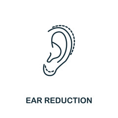 Ear Reduction icon from plastic surgery collection. Simple line element Ear Reduction symbol for templates, web design and infographics