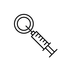 artificial insemination line icon, vector illustration