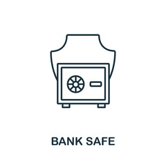 Bank Safe icon from insurance collection. Simple line Bank Safe icon for templates, web design and infographics