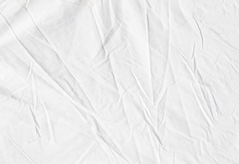 Obraz na płótnie Canvas White paper sheet texture background with crumpled wrinkled and rough pattern