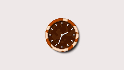 Army design clock icon,white background brown dark clock,clock icon