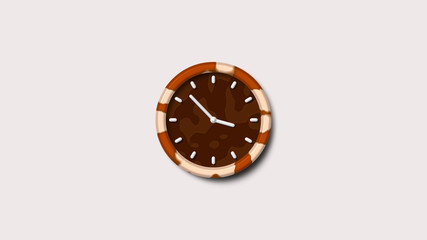 Army design clock icon,white background brown dark clock,clock icon