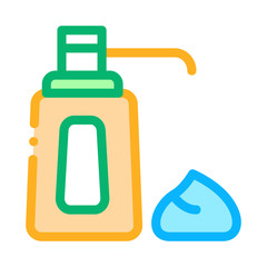 cream bottle icon vector. cream bottle sign. color contour symbol illustration