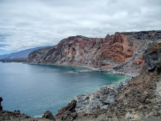 Rocky coast HDR light textures and details Canary Island