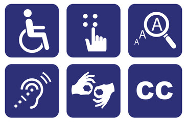 Universal Symbols of Accessibility - obrazy, fototapety, plakaty