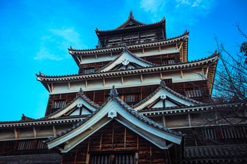 Black Carp Castle in Hiroshima, Japan